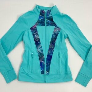 NWOT Ivivva By Lululemon Perfect Your Practice Jacket Blue Full Zip Size‎ 14 XL